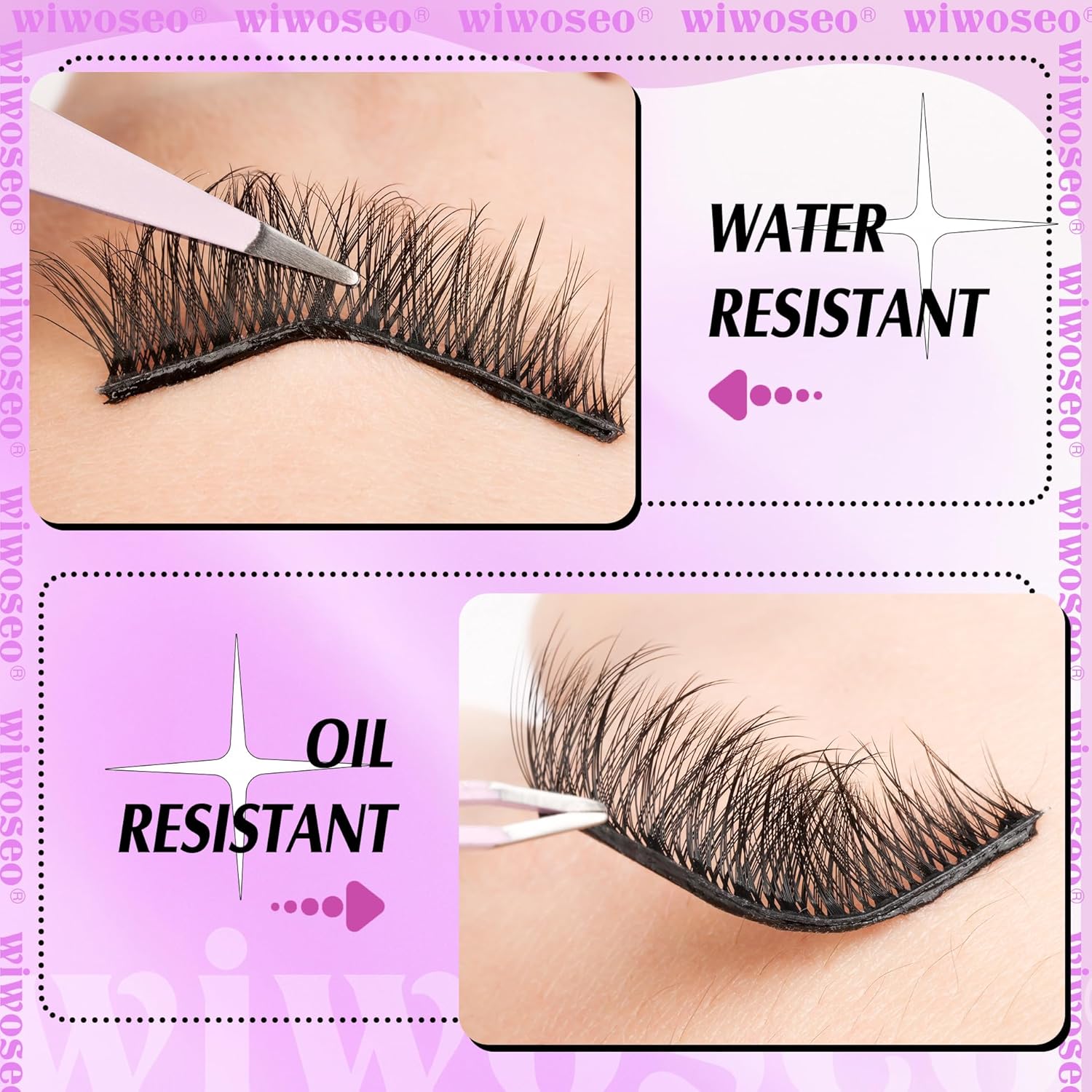 Zagotovite si popoln videz s samolepilnimi puhastimi trepalnicami Pingdu Sparkling Eyelash®