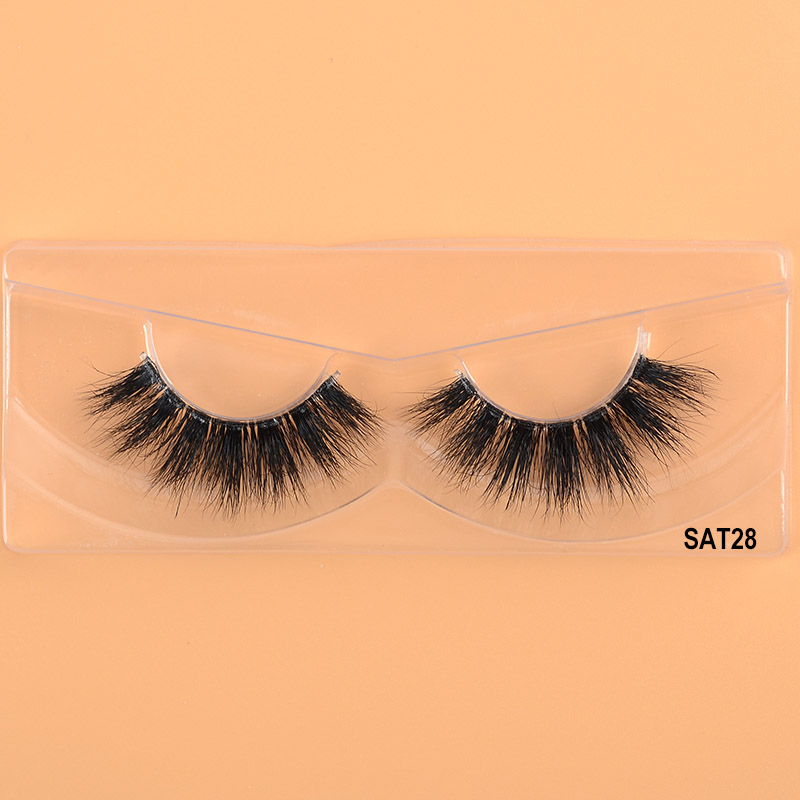 25 mm 3D Mink trepalnice Clear Band False Strip Lashes